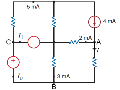 Determine I0 and I1 in the circuit
