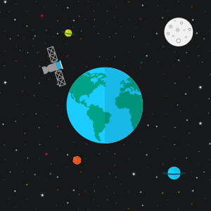A 400-kg satellite has been placed in a circular orbit
