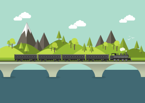 As a train accelerates uniformly it passes