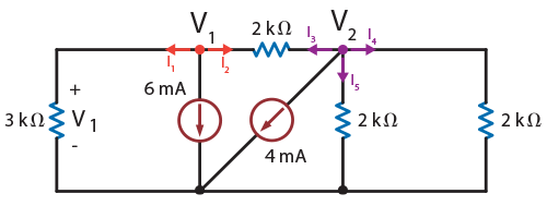 Use nodal analysis to find V1